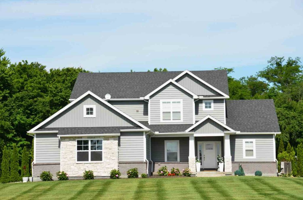 Gray Two Story House