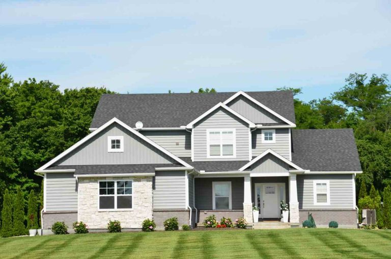 Gray Two Story House
